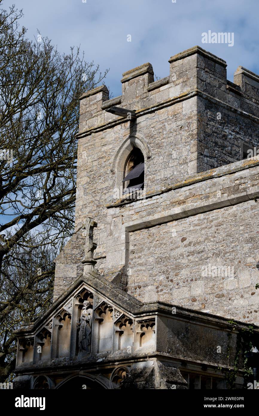 St. Peter`s Church, Molesworth, Cambridgeshire, England, Großbritannien Stockfoto